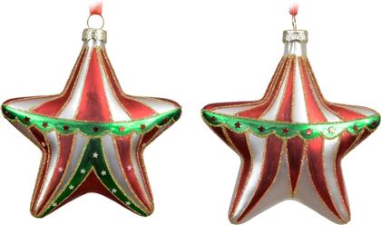 ΧΡΙΣΤΟΥΓΕΝΝΙΑΤΙΚΟ ΓΥΑΛΙΝΟ ΣΤΟΛΙΔΙ ''STAR WITH SPANGLES'' 10,7 X 4 X 11,2 CM - 71151 KAEMINGK