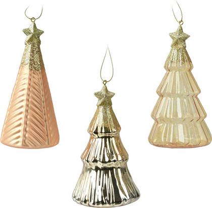 ΧΡΙΣΤΟΥΓΕΝΝΙΑΤΙΚΟ ΓΥΑΛΙΝΟ ΣΤΟΛΙΔΙ ''TREE WITH STAR ON TOP'' 6,7 X 12,6 CM - 121709 KAEMINGK