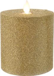 ΧΡΙΣΤΟΥΓΕΝΝΙΑΤΙΚΟ ΚΥΛΙΝΔΡΙΚΟ ΚΕΡΙ LED ΜΕ GLITTER 9 X 10 CM - 485288 KAEMINGK