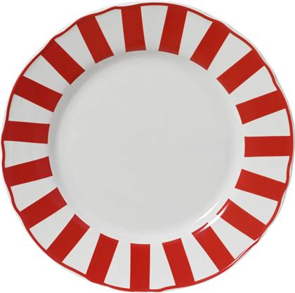 ΧΡΙΣΤΟΥΓΕΝΝΙΑΤΙΚΟ ΠΟΡΣΕΛΑΝΙΝΟ ΠΙΑΤΟ ΦΑΓΗΤΟΥ ''RED STRIPES'' 26,2 X 2,8 CM - 604117 KAEMINGK