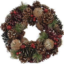ΧΡΙΣΤΟΥΓΕΝΝΙΑΤΙΚΟ ΣΤΕΦΑΝΙ ''PINECONES'' 33 X 7 CM - 529797 KAEMINGK