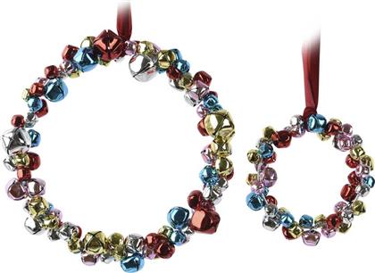 ΣΕΤ ΧΡΙΣΤΟΥΓΕΝΝΙΑΤΙΚΟ ΜΕΤΑΛΛΙΚΟ ΣΤΕΦΑΝΙ 24 X 3 CM (2 ΤΕΜΑΧΙΑ) - 709520 KAEMINGK