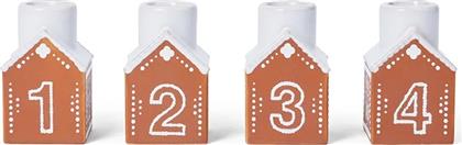 ΔΙΑΚΟΣΜΗΤΙΚΟ ΚΗΡΟΠΗΓΙΟ GINGERBREAD ADVENT 7,5 X 5 CM 4-PACK ΧΡΩΜΑ: ΠΟΛΥΧΡΩΜΟ KAHLER