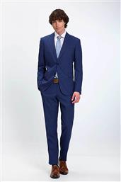 ΑΝΔΡΙΚΟ ΜΑΛΛΙΝΟ ΚΟΣΤΟΥΜΙ ΜΟΝΟΧΡΩΜΟ SLIM FIT - D102000631106100 ΜΠΛΕ ΣΚΟΥΡΟ KAISER HOFF