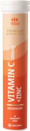 PREMIUM VITAMINOLOGY VITAMIN C 1000MG PLUS ZINC 10MG ORANGE ΣΥΜΠΛΗΡΩΜΑ ΔΙΑΤΡΟΦΗΣ ΜΕ ΒΙΤΑΜΙΝΗ C & ΨΕΥΔΑΡΓΥΡΟ ΓΙΑ ΕΝΙΣΧΥΣΗ ΤΟΥ ΑΝΟΣΟΠΟΙΗΤΙΚΟΥ ΜΕ ΓΕΥΣΗ ΠΟΡΤΟΚΑΛΙ 20 EFFER.TABS KAISER
