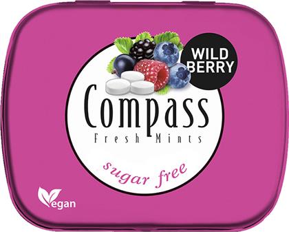 ΚΑΡΑΜΕΛΕΣ ΜΕ ΓΕΥΣΗ ΑΓΡΙΑ ΦΡΟΥΤΑ ΤΟΥ ΔΑΣΟΥΣ SUGARFREE FRESH MINTS (14G) COMPASS