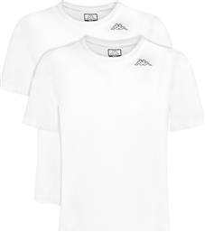 ΣΕΤ 2 T-SHIRTS LOGO ALYCE 322564W ΛΕΥΚΟ REGULAR FIT KAPPA