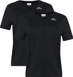 ΣΕΤ 2 T-SHIRTS LOGO ALYCE 322564W ΜΑΥΡΟ REGULAR FIT KAPPA