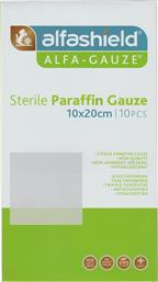 ALFASHIELD ALFA GAUZE STERILE PARAFFIN 10X20 ΑΠΟΣΤΕΙΡΩΜΕΝΗ ΓΑΖΑ ΠΑΡΑΦΙΝΗΣ ΥΨΗΛΗΣ ΠΟΙΟΤΗΤΑΣ 10 ΤΕΜΑΧΙΑ KARABINIS MEDICAL