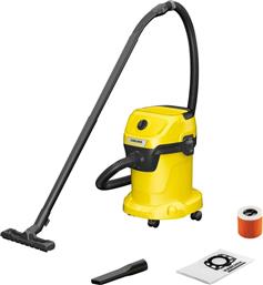 WD 3 V-17/4/20 1000 W ΜΕ ΚΑΔΟ 17 L ΚΙΤΡΙΝΗ ΗΛΕΚΤΡΙΚΗ ΣΚΟΥΠΑ KARCHER