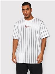 T-SHIRT SIGNATURE PINSTRIPE 6030152 ΛΕΥΚΟ REGULAR FIT KARL KANI