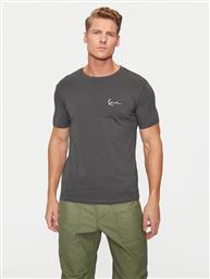 T-SHIRT SMALL SIGNATURE 60300108 ΜΑΥΡΟ SLIM FIT KARL KANI