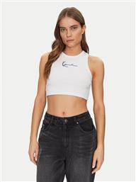 ΤΟΠ 6131302 ΛΕΥΚΟ CROPPED FIT KARL KANI