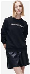 ΜΠΛΟΥΖΑ ELONGATED LOGO ZEBRA SWEAT ΧΡΩΜΑ: ΜΑΥΡΟ F30 KARL LAGERFELD