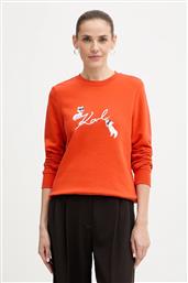 ΜΠΛΟΥΖΑ IKON SIGNATURE ΧΡΩΜΑ: ΠΟΡΤΟΚΑΛΙ, B1W20031 KARL LAGERFELD