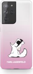 COVER CHOUPETTE FUN FOR SAMSUNG GALAXY S21 ULTRA 5G G998 GRADIENT PINK KARL LAGERFELD