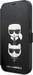 COVER SAFFIANO K&C HEADS BOOK FOR APPLE IPHONE 12 / APPLE IPHONE 12 PRO BLACK KARL LAGERFELD
