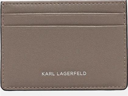 ΔΕΡΜΑΤΙΝΗ ΘΗΚΗ ΓΙΑ ΚΑΡΤΕΣ ΧΡΩΜΑ: ΓΚΡΙ, A1W32099 KARL LAGERFELD