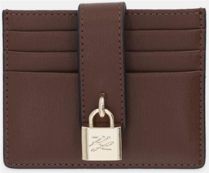 ΔΕΡΜΑΤΙΝΗ ΘΗΚΗ ΓΙΑ ΚΑΡΤΕΣ K/AUTOGRAPH ΧΡΩΜΑ: ΚΑΦΕ, B1W32025 KARL LAGERFELD