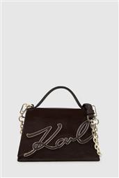 ΔΕΡΜΑΤΙΝΗ ΤΣΑΝΤΑ ΧΡΩΜΑ: ΜΠΟΡΝΤΟ, A4W30033 KARL LAGERFELD