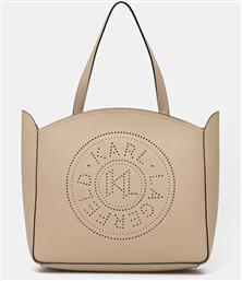 ΔΕΡΜΑΤΙΝΗ ΤΣΑΝΤΑ ΧΡΩΜΑ: ΓΚΡΙ, A3W30043 KARL LAGERFELD