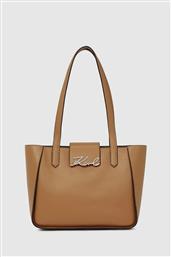 ΔΕΡΜΑΤΙΝΗ ΤΣΑΝΤΑ ΧΡΩΜΑ: ΚΑΦΕ, A4W30066 KARL LAGERFELD