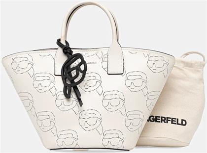 ΔΕΡΜΑΤΙΝΗ ΤΣΑΝΤΑ IKON ΧΡΩΜΑ: ΜΠΕΖ, A1W30492 KARL LAGERFELD