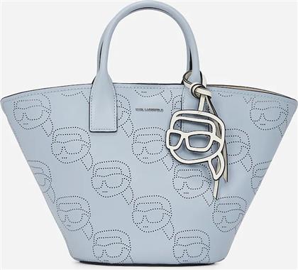 ΔΕΡΜΑΤΙΝΗ ΤΣΑΝΤΑ IKON ΧΡΩΜΑ: ΜΠΛΕ, A1W30491 KARL LAGERFELD