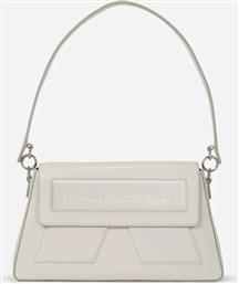 ΔΕΡΜΑΤΙΝΗ ΤΣΑΝΤΑ IKON/K ΧΡΩΜΑ: ΑΣΠΡΟ, A1W30154 KARL LAGERFELD