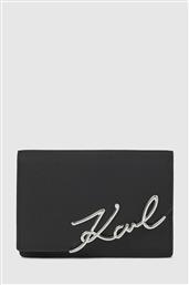 ΔΕΡΜΑΤΙΝΟ ΠΟΡΤΟΦΟΛΙ ΧΡΩΜΑ: ΜΑΥΡΟ, A4W32018 KARL LAGERFELD