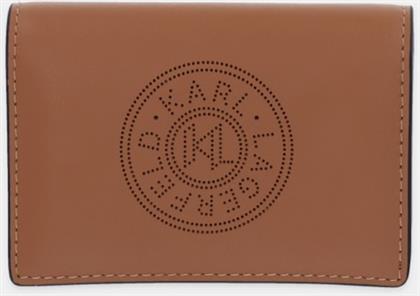 ΔΕΡΜΑΤΙΝΟ ΠΟΡΤΟΦΟΛΙ K/CIRCLE ΧΡΩΜΑ: ΚΑΦΕ, B1W32028 KARL LAGERFELD