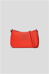 ΓΥΝΑΙΚΕΙΑ ΤΣΑΝΤΑ CROSSBODY ΜΟΝΟΧΡΩΜΗ ΜΕ ΜΕΤΑΛΛΙΚΟ ΑΝΑΓΛΥΦΟ LOGO ''RUE ST-GUILLAUME'' - 235W3126 ΚΟΚΚΙΝΟ KARL LAGERFELD