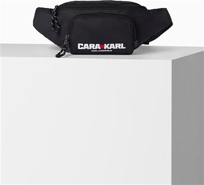 ΓΥΝΑΙΚΕΙΟ ΤΣΑΝΤΑΚΙ ΜΕΣΗΣ ΜΕ LOGO PRINT ''CARA LOVES KARL'' - 226W3011 ΜΑΥΡΟ KARL LAGERFELD