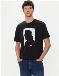 T-SHIRT 245D1709 ΜΑΥΡΟ REGULAR FIT KARL LAGERFELD