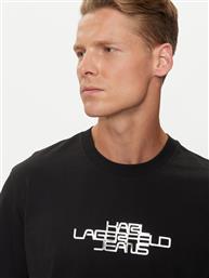 T-SHIRT 246D1700 ΜΑΥΡΟ REGULAR FIT KARL LAGERFELD