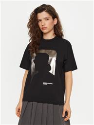 T-SHIRT A1W17032 ΜΑΥΡΟ RELAXED FIT KARL LAGERFELD