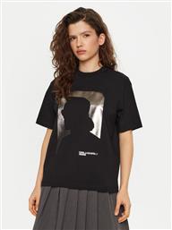 T-SHIRT A1W17032 ΜΑΥΡΟ RELAXED FIT KARL LAGERFELD