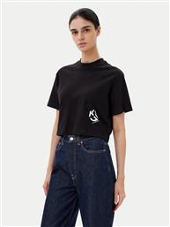 T-SHIRT A2W17076 ΜΑΥΡΟ CROPPED FIT KARL LAGERFELD