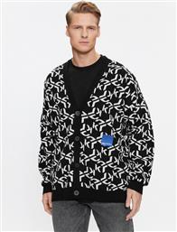 ΖΑΚΕΤΑ KLJ MONOGRAM JACQUARD CARDIGAN 236D2050 ΜΑΥΡΟ REGULAR FIT KARL LAGERFELD