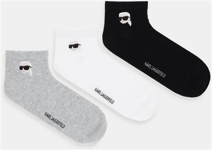 ΚΑΛΤΣΕΣ 3-PACK ΧΡΩΜΑ: ΓΚΡΙ, A4M47044 KARL LAGERFELD