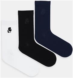 ΚΑΛΤΣΕΣ 3-PACK ΧΡΩΜΑ: ΝΑΥΤΙΚΟ ΜΠΛΕ, A4M47038 KARL LAGERFELD