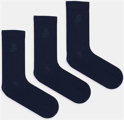 ΚΑΛΤΣΕΣ 3-PACK ΧΡΩΜΑ: ΝΑΥΤΙΚΟ ΜΠΛΕ, A4M47038 KARL LAGERFELD