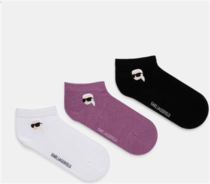 ΚΑΛΤΣΕΣ K/IKON 3-PACK ΧΡΩΜΑ: ΑΣΠΡΟ, A4W47036 KARL LAGERFELD