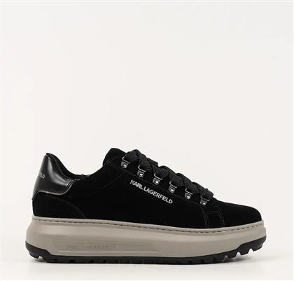 NUBUCK SNEAKERS KAPRI LUG ΧΡΩΜΑ: ΜΑΥΡΟ, KL57545 KARL LAGERFELD