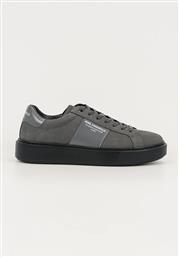NUBUCK SNEAKERS MAXI KUP RSG ΧΡΩΜΑ: ΓΚΡΙ, KL52218 KARL LAGERFELD
