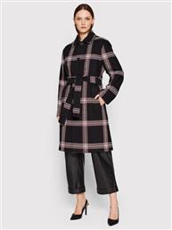 ΠΑΛΤΟ ΜΕΤΑΒΑΤΙΚΟ LOGO CHECK 220W1582 ΜΑΥΡΟ RELAXED FIT KARL LAGERFELD