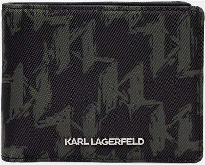 ΠΟΡΤΟΦΟΛΙ K/MONOGRAM ΧΡΩΜΑ: ΠΡΑΣΙΝΟ, A4M32055 KARL LAGERFELD