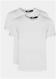 ΣΕΤ 2 T-SHIRTS 765001 500298 ΛΕΥΚΟ SLIM FIT KARL LAGERFELD