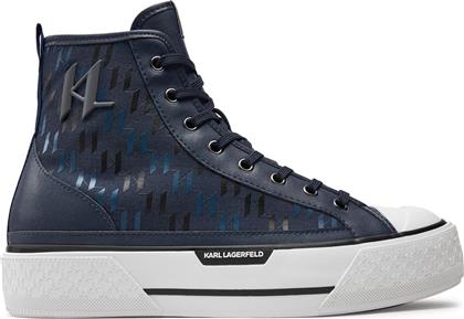 SNEAKERS KL50454 NAVY SYNTH TEXTILE W/BLUE HAB KARL LAGERFELD