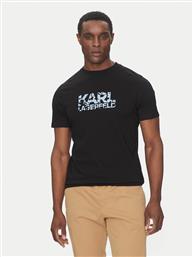 T-SHIRT 755042 552224 ΜΑΥΡΟ REGULAR FIT KARL LAGERFELD